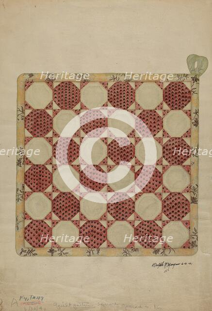 Quilt Pattern Square, 1941. Creator: Ralph N. Morgan.