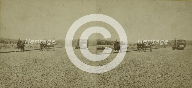 Paving of Lenox Ave. no. of Central Park., c1850-1930. Creator: Unknown.