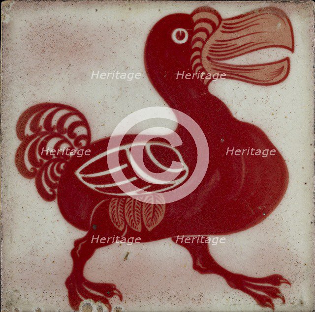 Tile with dodo, 1882-1888. Artist: William Frend De Morgan.