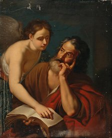 Matthew the Evangelist and the Angel, 1815-1849. Creator: Salomon Andersson.