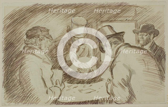 A Game of Cards, 1870/91. Creator: Charles Samuel Keene.