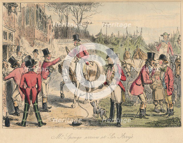 'Mr. Sponge arrives at Sir Arry's', 1865. Artists: John Leech, Hablot Knight Browne.