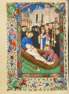 Burial in a Churchyard; Book of Hours, about 1430-1440. Creator: Fastolf Master.