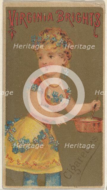 From the Girls and Children series (N64) promoting Virginia Brights Cigarettes for Allen &..., 1886. Creator: Allen & Ginter.