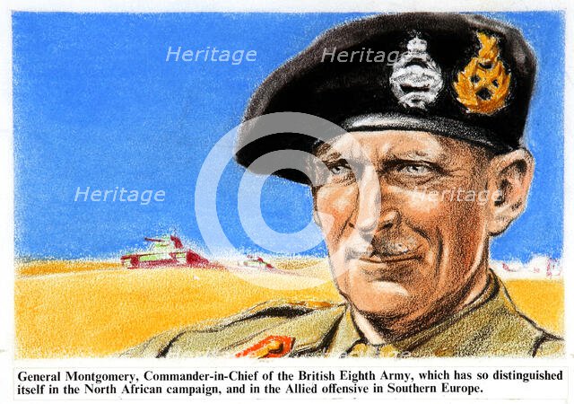 General Montgomery, Commander-in-Chief of the British Eighth Army..., c1943. Creators: Central Office of Information, Unknown.