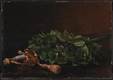 Sword and laurel wreath, 1848. Creator: Johan Laurentz Jensen.