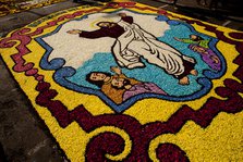 Holy Week Surco Flower Carpet, Lima, Peru, 2015. Creator: Luis Rosendo.