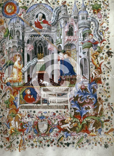The Annunciation, c1407.  Creator: Master of the Brussels Initials.
