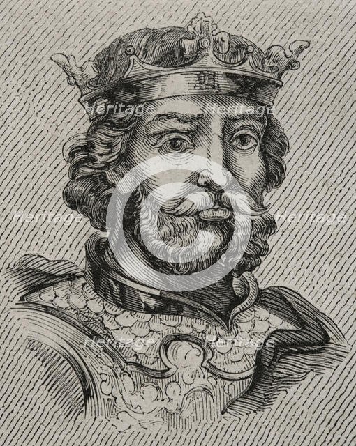 Aurelius of Asturias, (c740-774), King of Asturias (768-774), 1853.  Creator: Unknown.