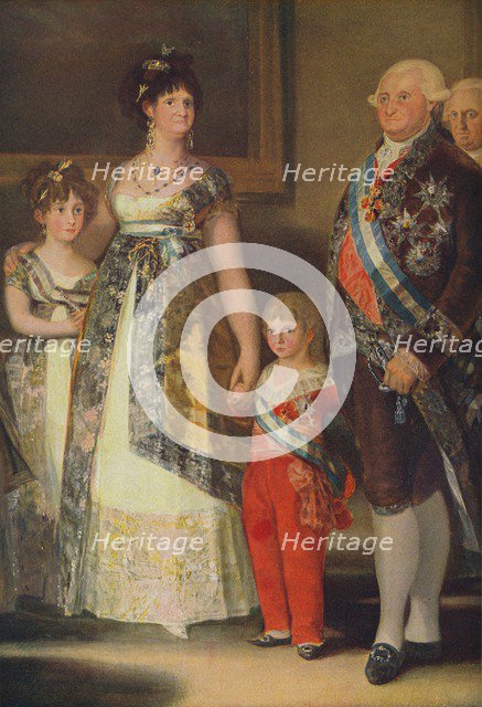 'La Familia de Carlos IV (Grupo central)', (The Family of Charles IV), 1800, (c1934). Artist: Francisco Goya.