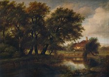 'Old Cottages on the Brent, looking towards Harrow', 1830. Artist: Patrick Nasmyth.