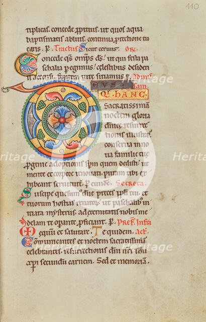 Decorated Initial D; Stammheim Missal, probably 1170s. Creator: Unknown.