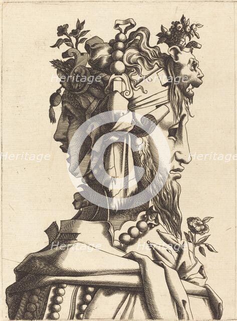 Bust of a Woman in an Extravagant Costume, 1560/1600. Creator: Unknown.