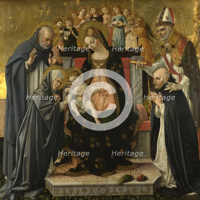 The Mystic Marriage of Saint Catherine of Siena, c.1490-1495. Artist: Lorenzo d'Alessandro (ca 1445-1503)