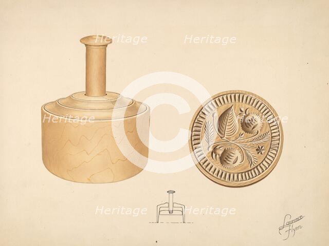 Butter Mold - Burr Design, c. 1937. Creator: Lawrence Flynn.