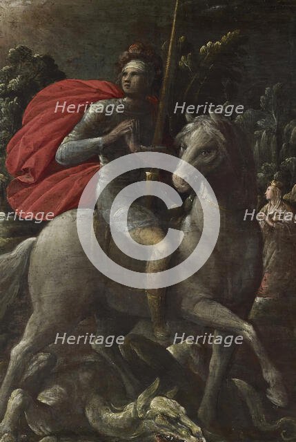 Saint George and the Dragon, 1620-1644. Creator: Cesare Rossetti.