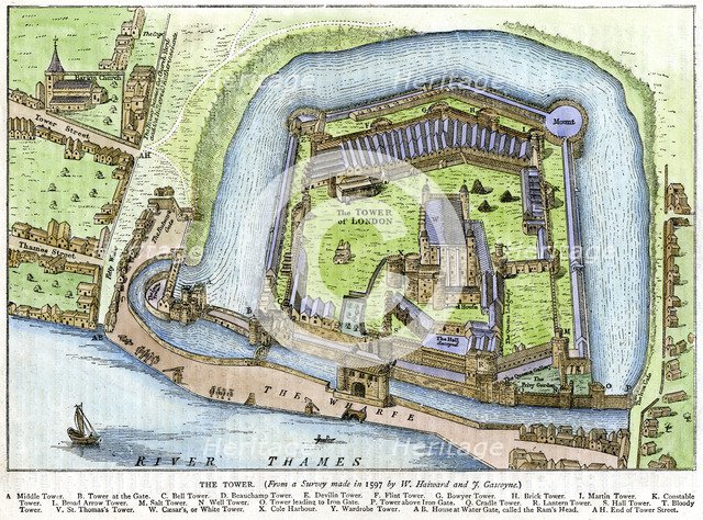 'The Tower, London', 19th century. Artist: Unknown