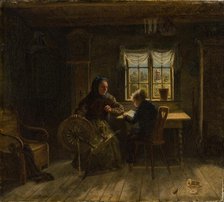 First lesson, 1867. Creator: Karl Emanuel Jansson.