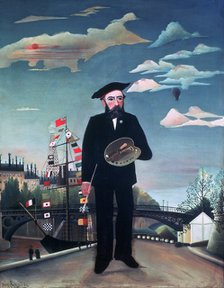 'Self Portrait, from L'Ile Saint-Louis', 1890. Artist: Henri Rousseau