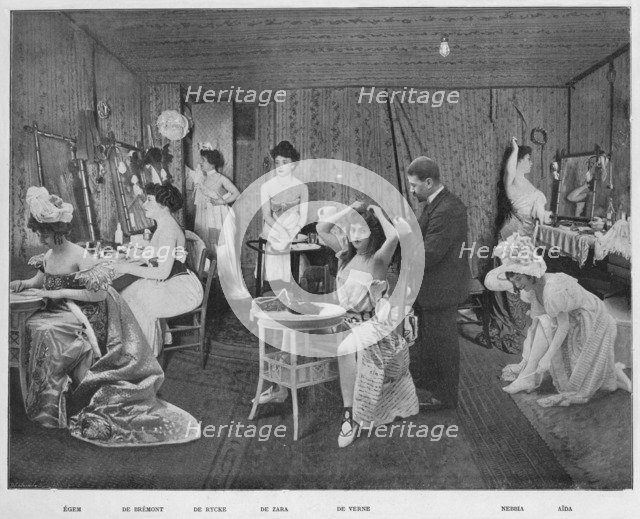 'L'Habillage Dans Les Loges', 1900. Artist: Unknown.