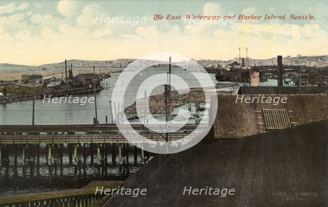 East Waterway And Harbor Island Seattle Washington Usa 1911 Artist Unknown 2510617 Heritage Images