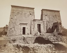 First Pylon of the Temple of Isis at Philae, 19th century. Creator: Maison Bonfils.