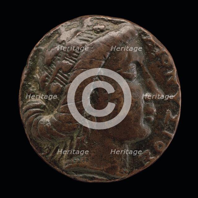 Garlanded Head of Bacchus, c. 1450. Creator: Unknown.