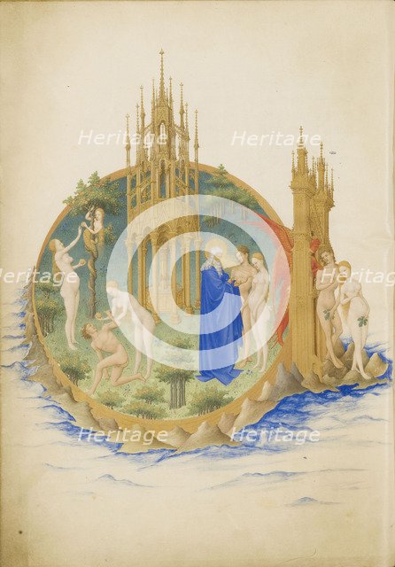 Garden of Eden (Les Très Riches Heures du duc de Berry). Artist: Limbourg brothers (active 1385-1416)