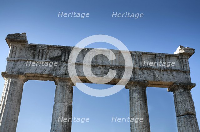 The Propylon of the gymnasium at Messene, Greece. Artist: Samuel Magal