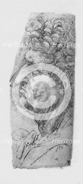 'Profile to the Left of an Elderly Man with Curly Hair', c1480 (1945). Artist: Leonardo da Vinci.