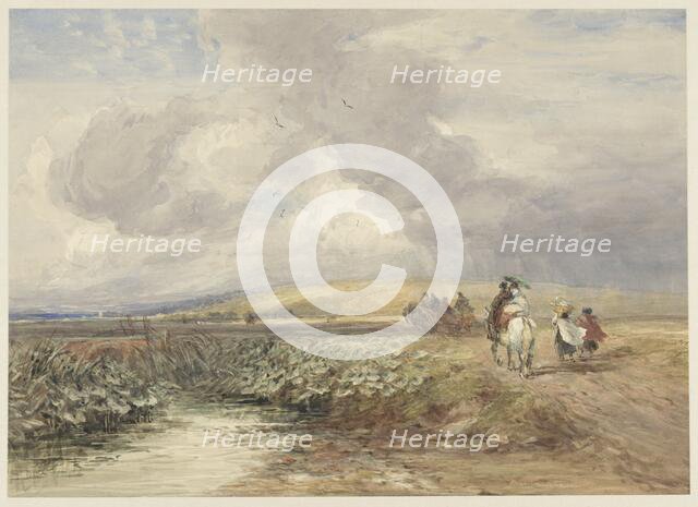 Landscape with travelers, 1793-1859. Creator: David Cox the Elder.