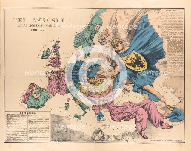 The Avenger: An Allegorical War Map for 1877 , 1876-1877. Creator: Anonymous.