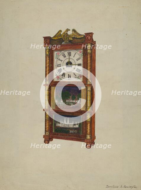 Clock, c. 1939. Creator: Dorothea A. Farrington.