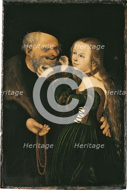 The Unequal Couple, ca 1530. Artist: Cranach, Lucas, the Elder (1472-1553)
