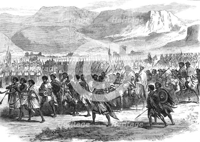 The Abyssinian Expedition: arrival at Adigerat of an ambassador from Kassai, King of Tigre, 1868. Creator: Unknown.