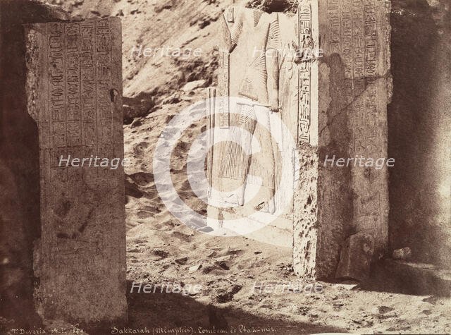 Tomb of Ptahmose, Saqqara (Memphis), 1859. Creator: Théodule Deveria.