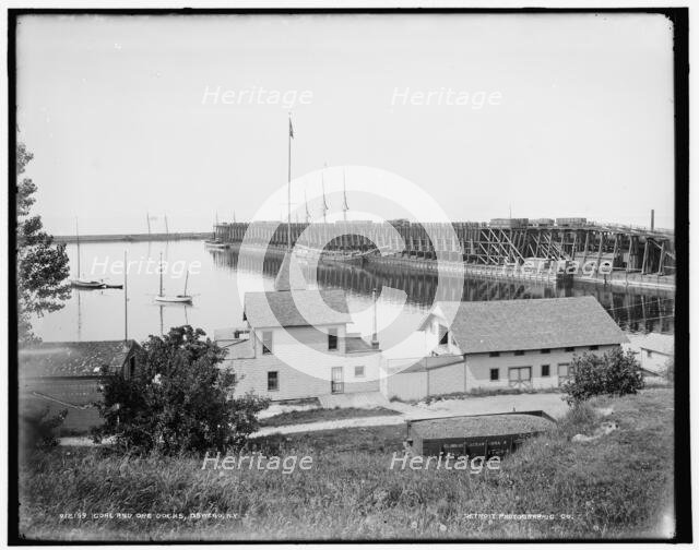 Coal and ore docks, Oswego, N.Y., between 1890 and 1901. Creator: Unknown.