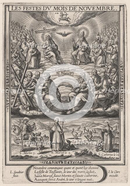 Les Festes du mois de November (November: All Saints), 1603. Creator: Leonard Gaultier.