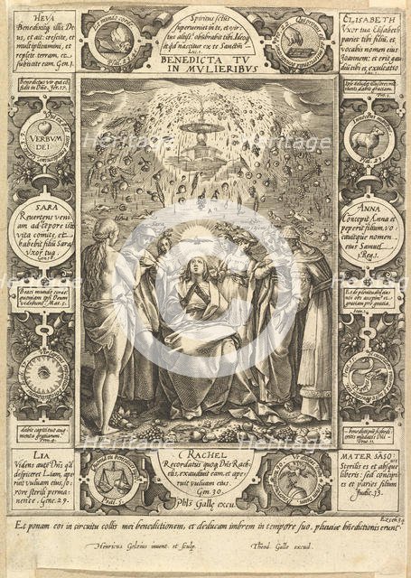 Benedicta tu in Mulieribus, from Christian and Profane Allegories. Creator: Hendrik Goltzius.