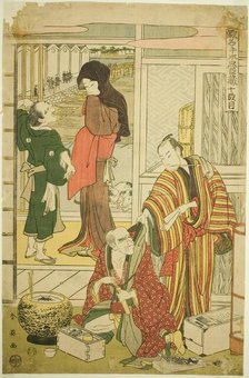 Act Ten: Amakawaya House from the play Kanadehon Chushingura, 1807. Creator: Katsukawa Shun'ei.