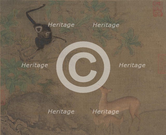 Gibbons and Deer. Creator: Unknown.