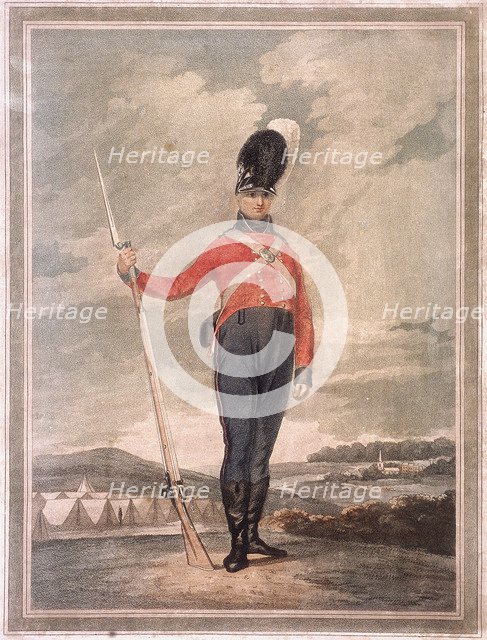 Military figure wearing an unidentified volunteer uniform, c1800. Artist: Anon