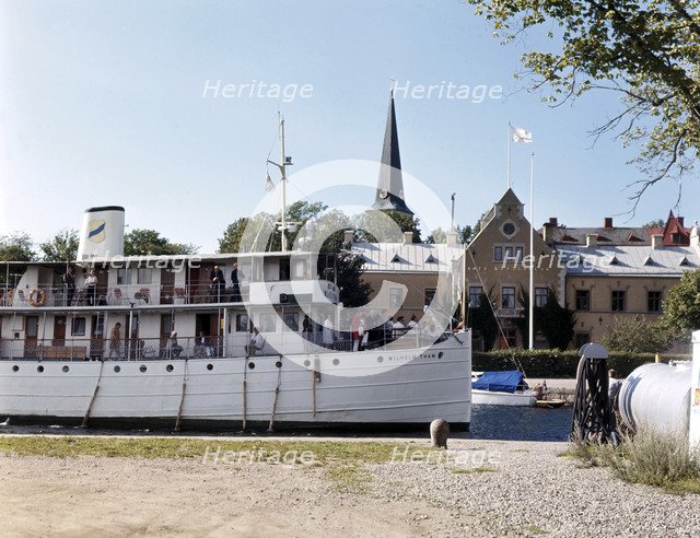 Göta Canal and the steamer 'Juno', Motala, Sweden, 1971. Artist: Torkel Lindeberg