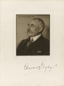 Portrait of the composer Sir Edward William Elgar (1857-1934), 1923. Creator: Lambert, Herbert (1881-1936).