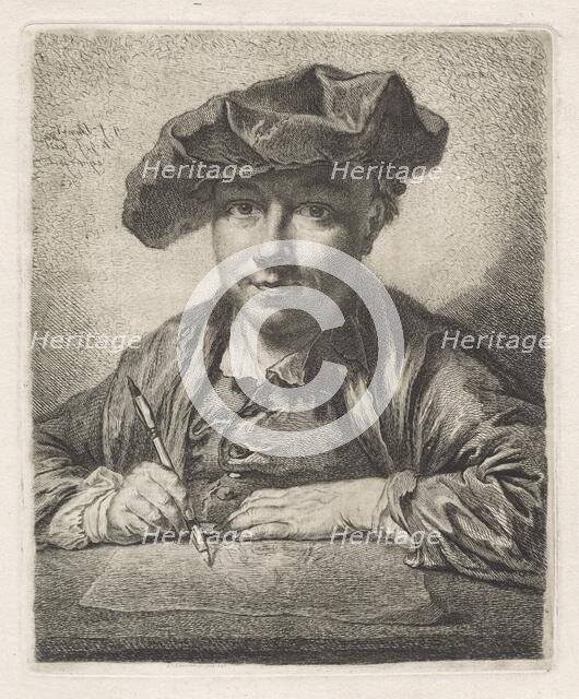 Self-Portrait, 1752. Creator: Georg Friedrich Schmidt.