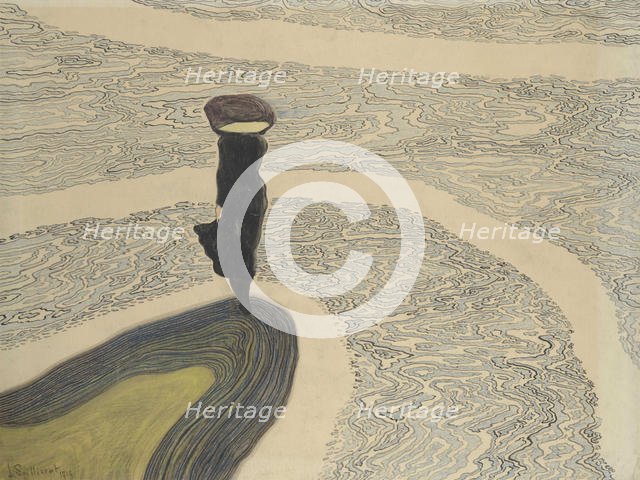 Woman at the Shoreline, 1910. Creator: Spilliaert, Léon (1881-1946).