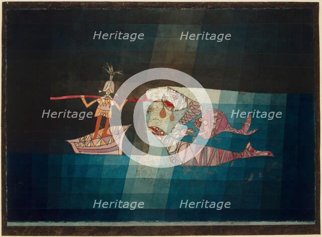 Battle scene from the comic fantastic Opera "The Seafarer", 1923. Creator: Klee, Paul (1879-1940).