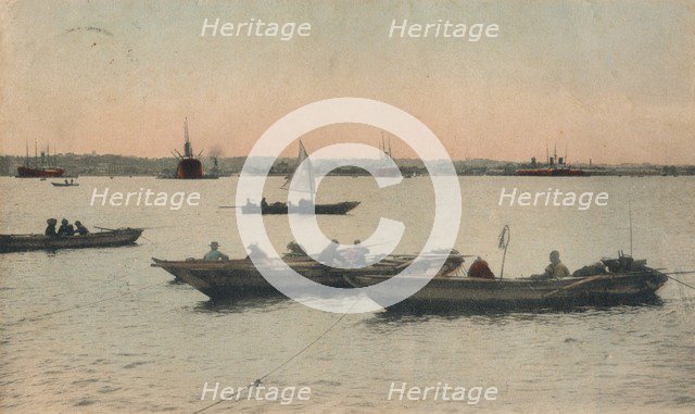 Yokohama Harbour, Japan, c1918. Artist: Unknown