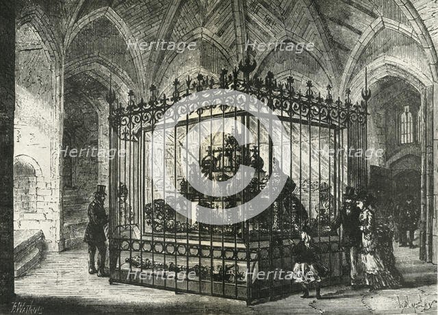 'The Jewels as they were displayed in the Wakefield Tower about 1875', 1962. Creator: Frank Watkins.