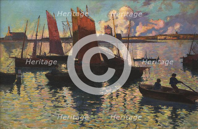 Evening rays at Camaret, 1892. Creator: Cottet, Charles (1863-1925).